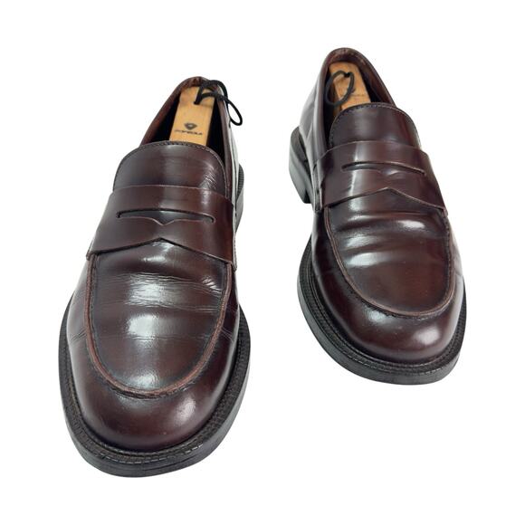 Brooks Brothers Mens US Size 9 D Penny Loafers Brown Leather Shoes Made In Italy - Picture 4 of 16